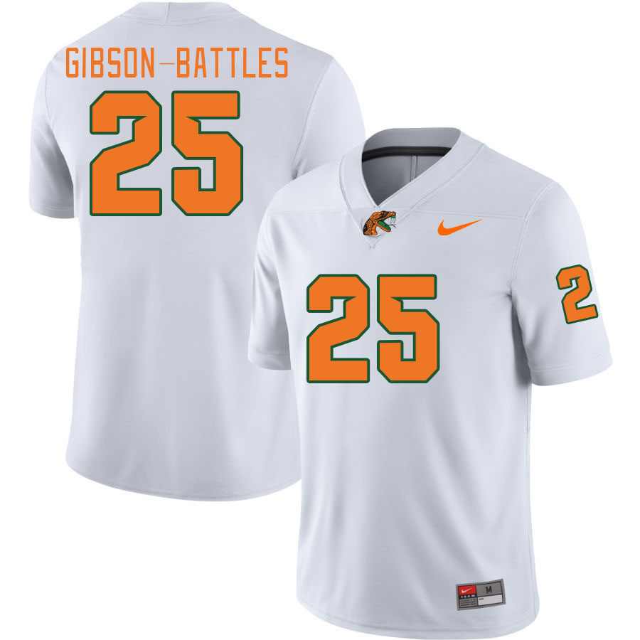 Men-Youth #25 Tyrese Gibson-Battles Florida A&M Rattlers 2023 College Football Jerseys Stitched Sale